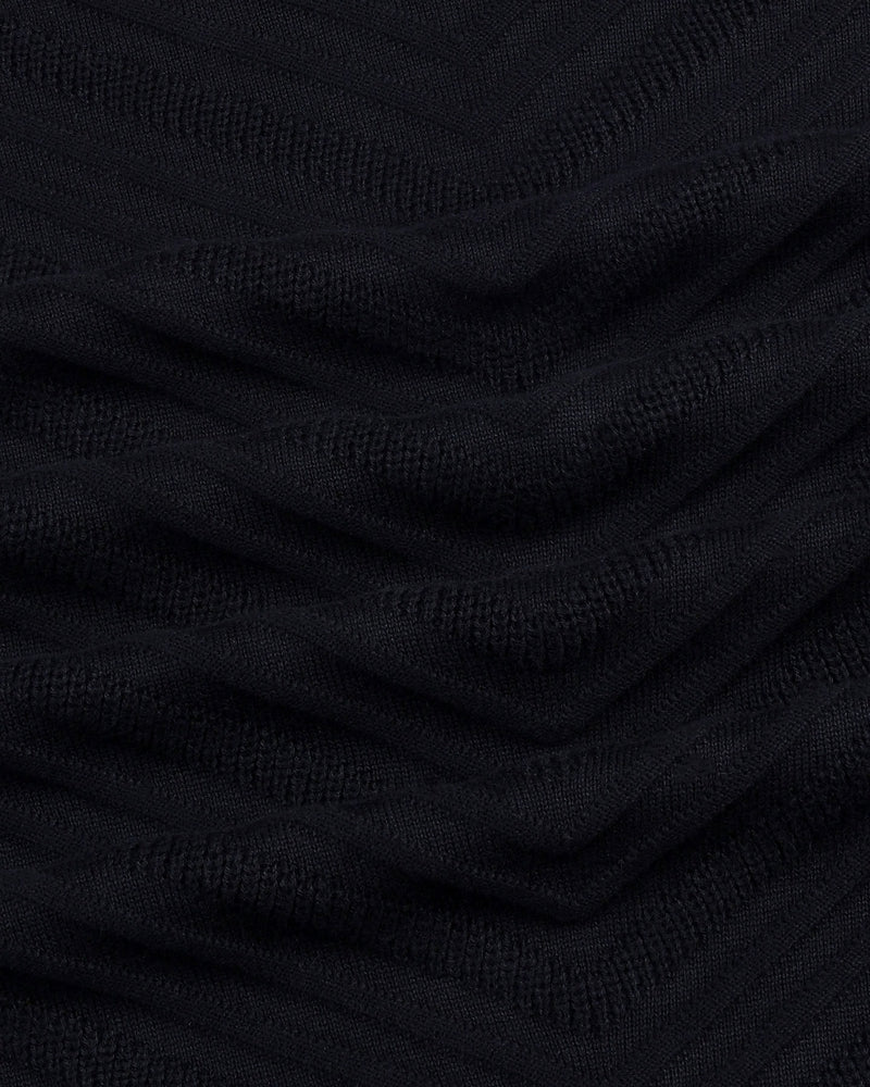 Ferrara Midnight Black Knitted Cotton Polo T-Shirt