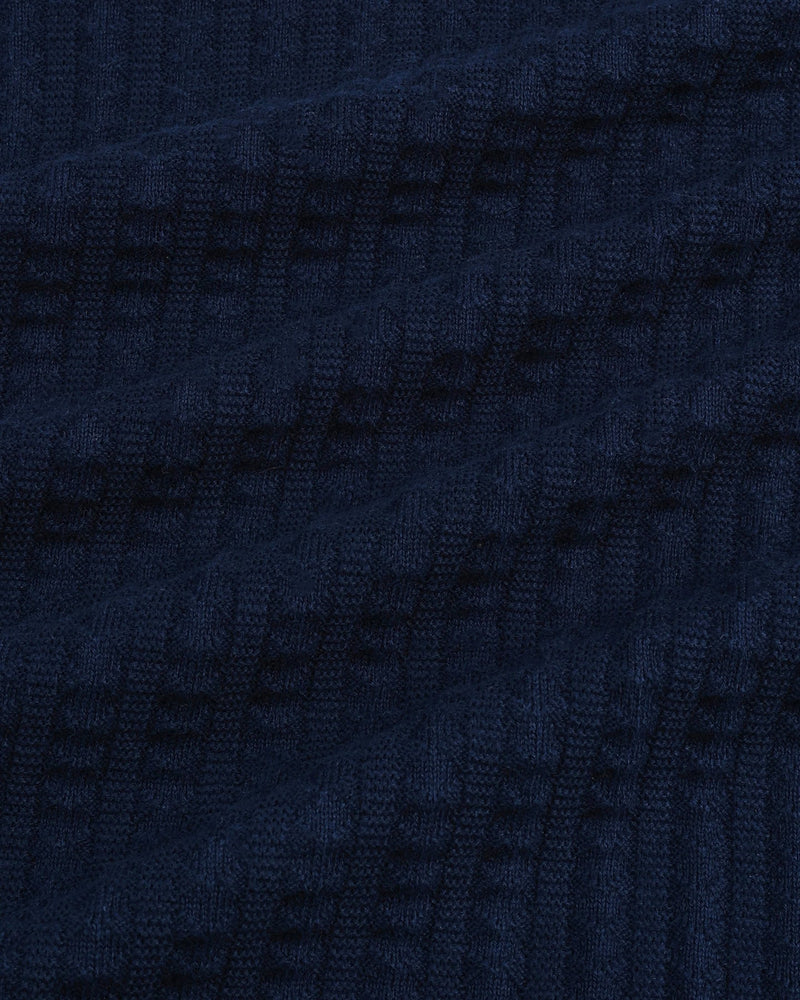 Spectra NavyBlue Knitted Cotton Polo T-Shirt