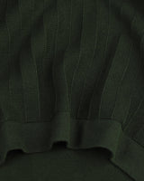 Trento Forest Green Knitted Cotton Polo T-Shirt