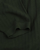 Trento Forest Green Knitted Cotton Polo T-Shirt