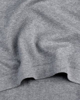 Thunder Gray Melange Knitted Cotton T-Shirt