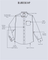 Light Gray Foho Small Dobby Square Check Designer Shirt