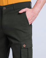 Hunter Green Stretch Cotton Cargo