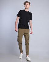 Army Green Stretch Cotton Cargo