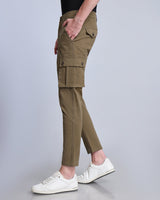 Army Green Stretch Cotton Cargo