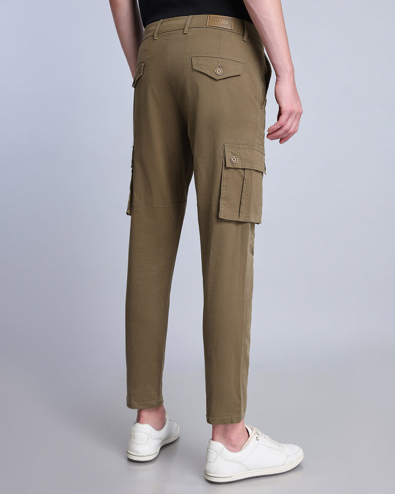 Army Green Stretch Cotton Cargo