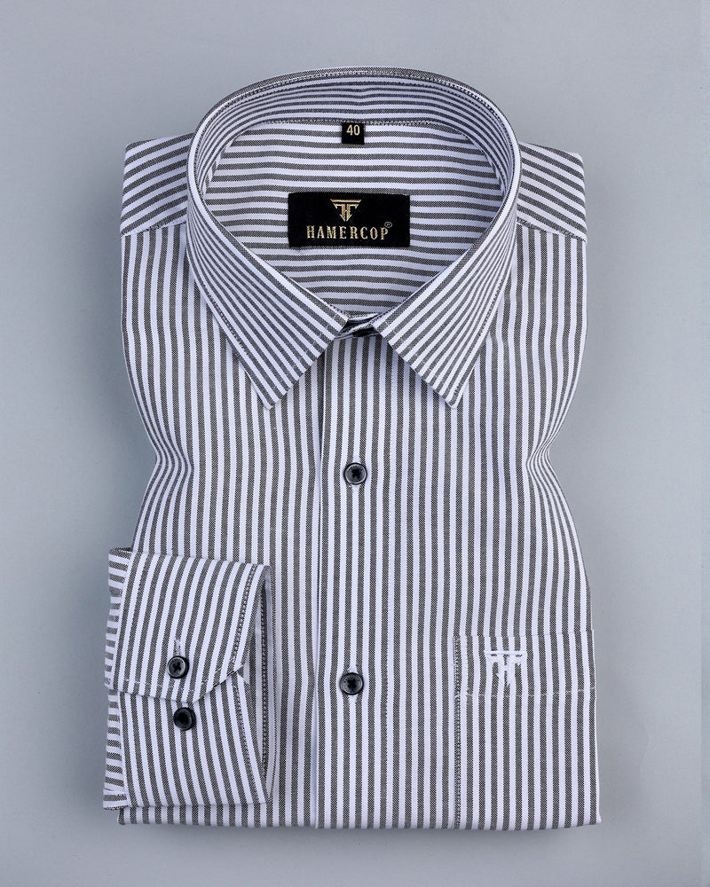 Pacific Black Bengal Stripe Oxford Cotton Shirt