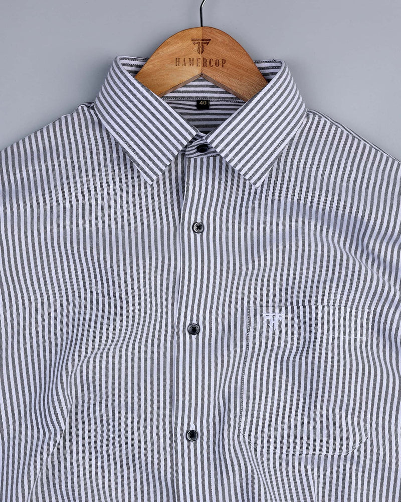 Pacific Black Bengal Stripe Oxford Cotton Shirt