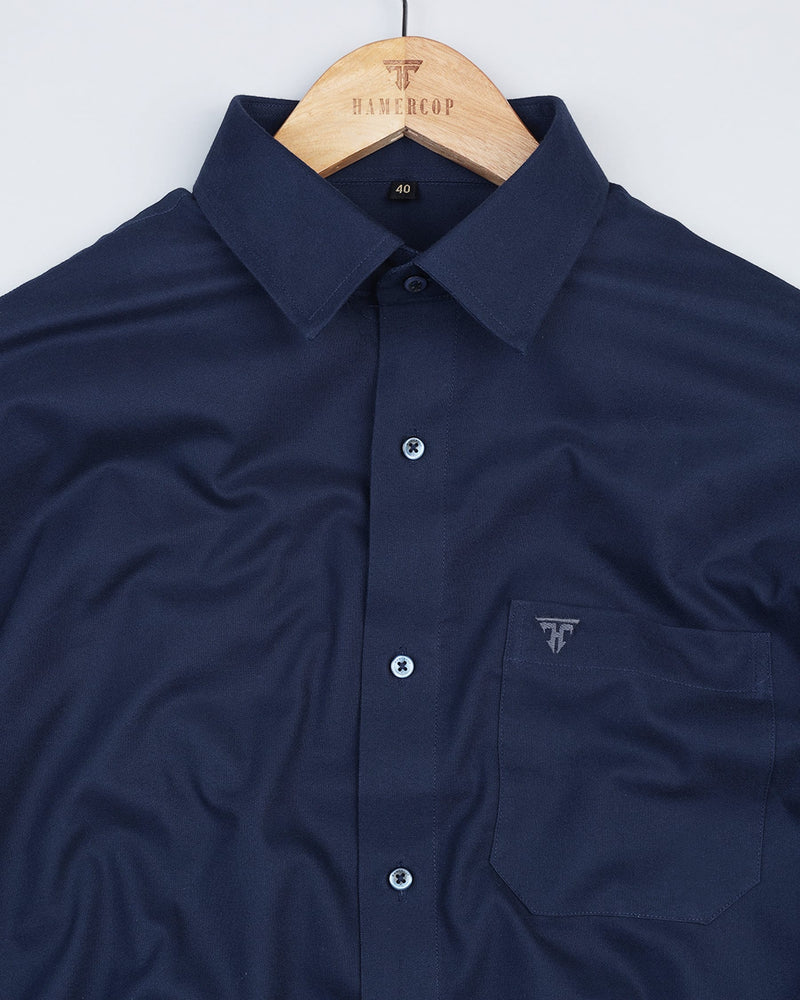 Navyblue Heavy Oxford Solid Cotton Shirt