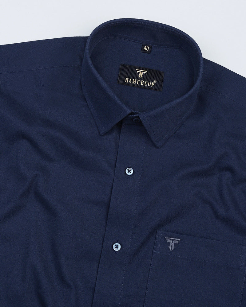 Navyblue Heavy Oxford Solid Cotton Shirt