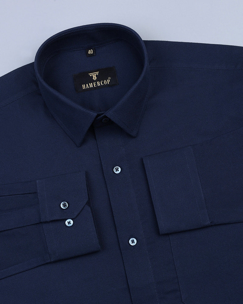 Navyblue Heavy Oxford Solid Cotton Shirt