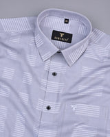 Yovel Gray With Box Pattern Premium Cotton Shirt