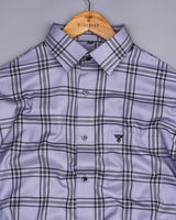 Topaz Gray With Black Twill Check Premium Dobby Shirt