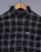 Topaz Black With Gray Twill Check Premium Dobby Shirt