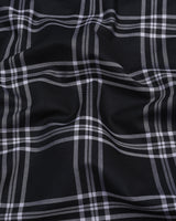 Topaz Black With Gray Twill Check Premium Dobby Shirt