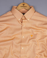 Lisbon Buff Yellow Houndstooth Dobby Cotton Shirt