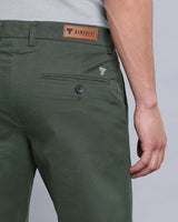 Pine Green Stretch Cotton Chinos