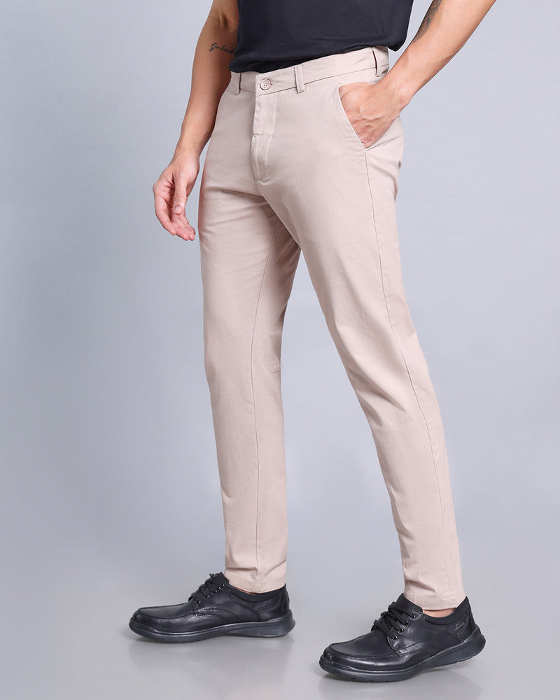 Light Dusty  Pink Stretch Cotton Chinos