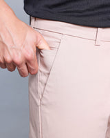 Light Dusty  Pink Stretch Cotton Chinos