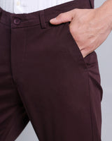 Wine Purple Stretch Cotton Chinos