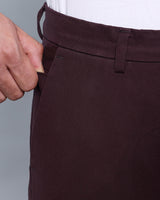 Wine Purple Stretch Cotton Chinos