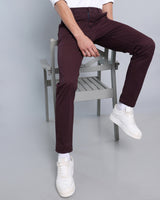 Wine Purple Stretch Cotton Chinos