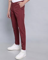 Mulberry Pink Stretch Cotton Chinos