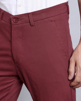 Mulberry Pink Stretch Cotton Chinos