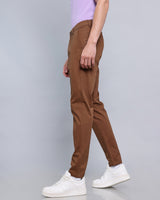 Chocolate Brown Stretch Cotton Chinos