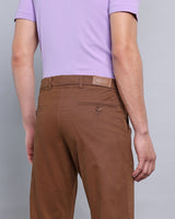 Chocolate Brown Stretch Cotton Chinos