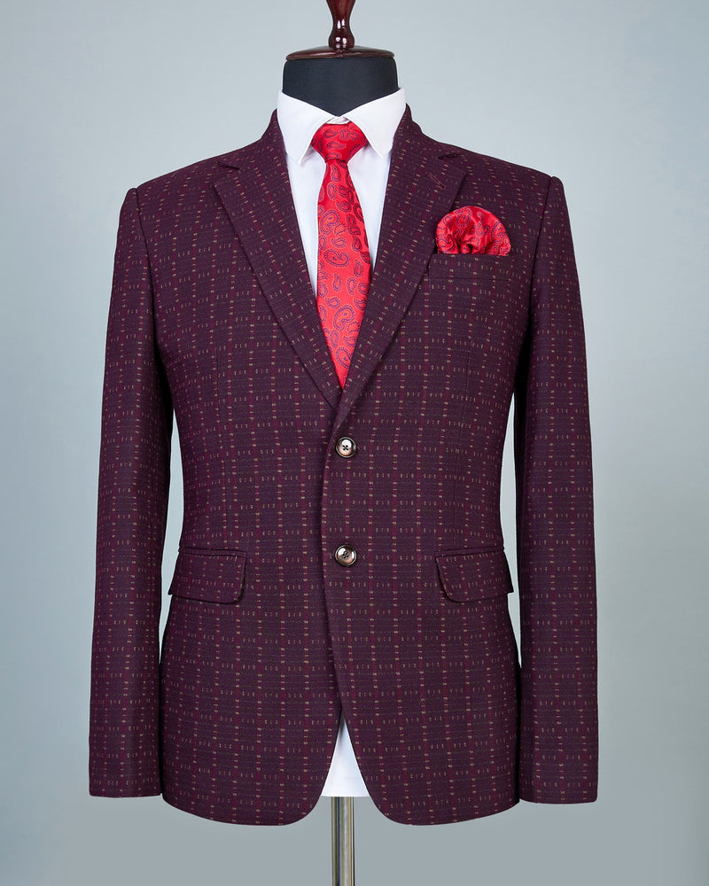 Mulberry Checkered Single Breasted Blazer