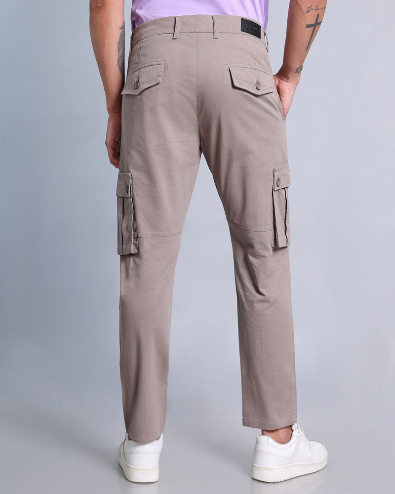 Steel Gray Stretch Cotton Cargo