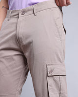 Steel Gray Stretch Cotton Cargo