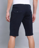 Midnight Navyblue Stretch Cotton Shorts