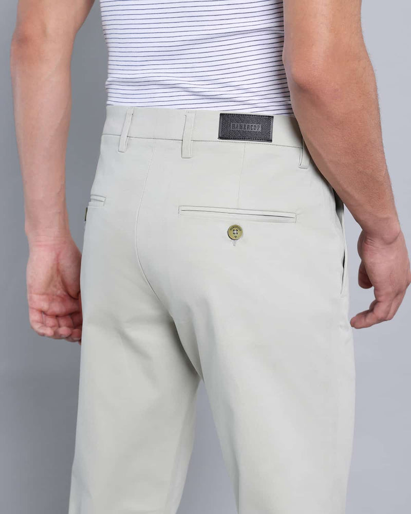 Light Pistachio Green Stretch Cotton Chinos