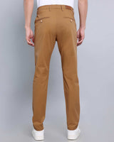 Peanut Brown Stretch Cotton Chinos