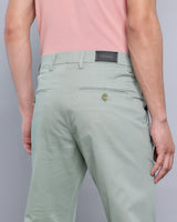 Fern Green Stretch Cotton Chinos