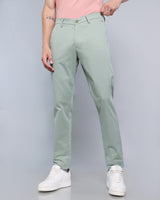 Fern Green Stretch Cotton Chinos