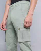 Russian Green Stretch Cotton Cargo