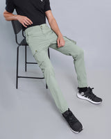 Russian Green Stretch Cotton Cargo