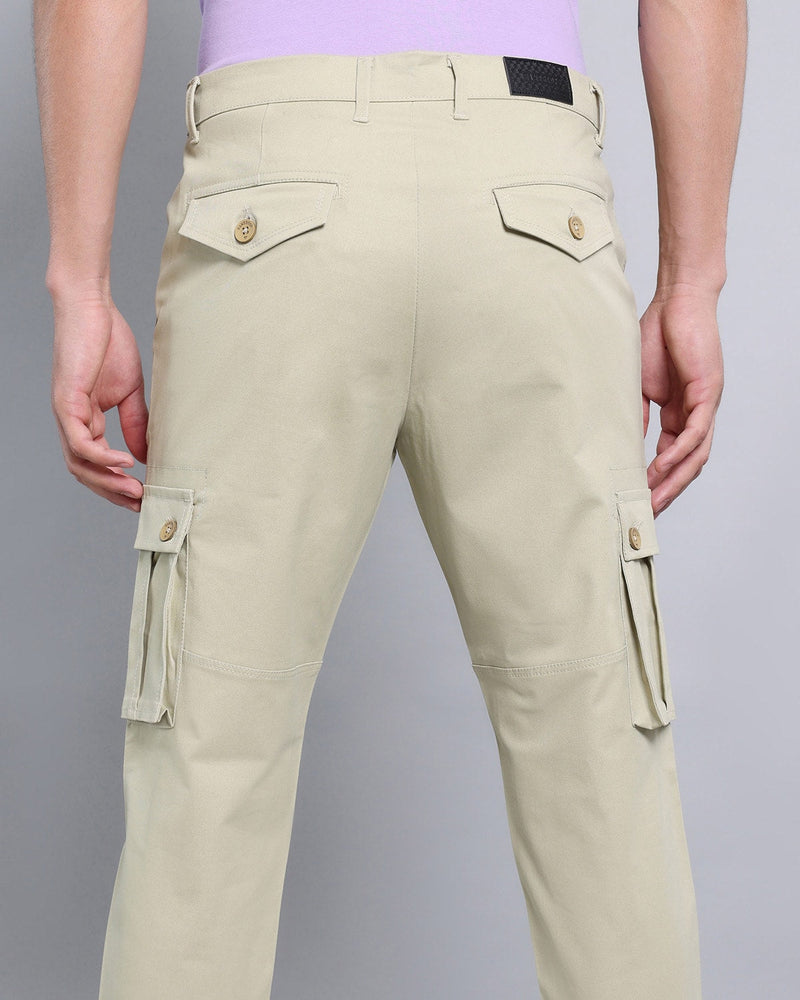 Pistachio Green Stretch Cotton Cargo