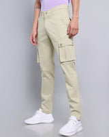 Pistachio Green Stretch Cotton Cargo