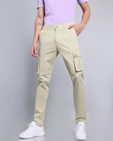 Pistachio Green Stretch Cotton Cargo