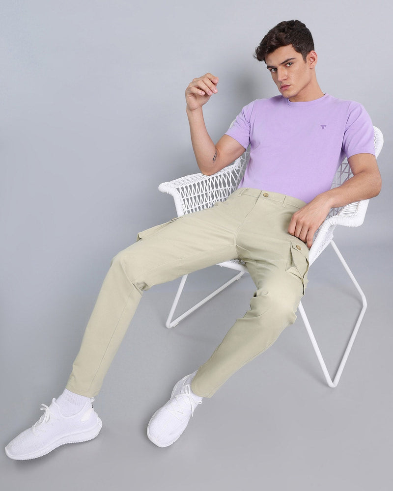 Pistachio Green Stretch Cotton Cargo