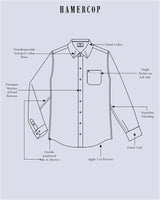 Storm Cloud Gray Shaded Amsler Linen Cotton Shirt